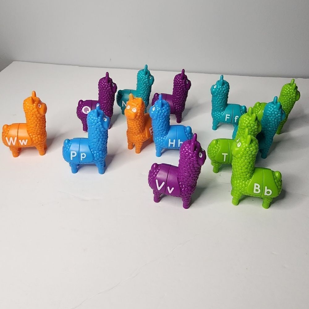 Snap-n-Learn Letter Llamas Alphabet Color Matching Kids Toy Set 13 two piece